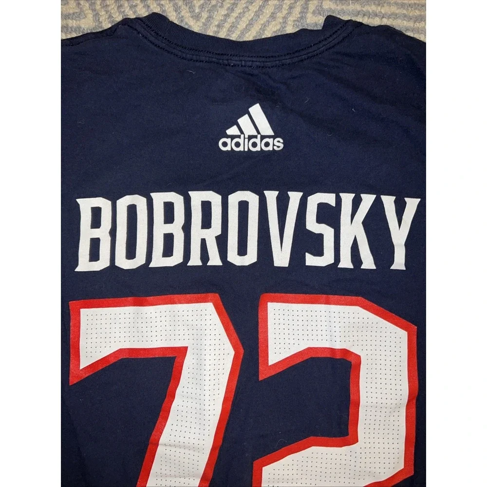 Adidas‎ Columbus Blue Jackets Sergei Bobrovsky T-Shirt Jersey - Blue - Small